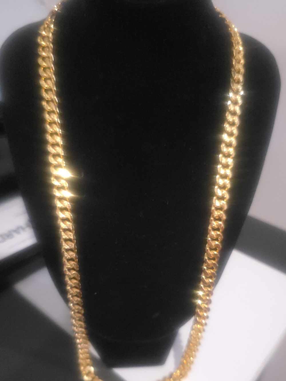 New 18K Gold Filled Reversible Cuban Link Chain Necklace